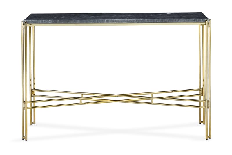 SUMAYA Avlastningsbord 110 cm Marmor Grå/Mässing - Möbler - Vardagsrum - Soffbord & vardagsrumsbord - Avlastningsbord & konsolbord