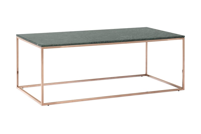 CARRIE Soffbord 120 cm Marmor/Grön/Koppar - Möbler - Vardagsrum - Soffbord & vardagsrumsbord - Marmorbord