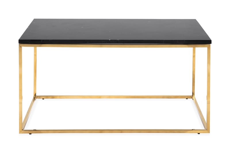CARRIE Soffbord 90 cm Marmor/Svart/Mässing - Möbler - Vardagsrum - Soffbord & vardagsrumsbord - Marmorbord