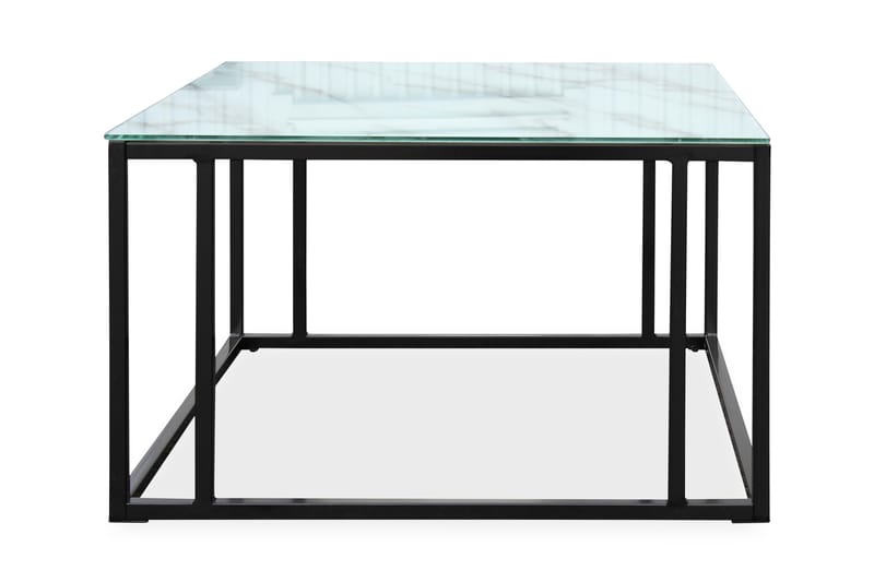 LIZ Soffbord 75 Marmor/Ek - Marmorglas - Möbler - Vardagsrum - Soffbord & vardagsrumsbord - Marmorbord