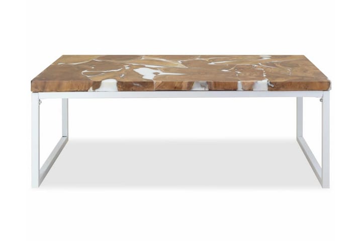 Soffbord teak och harts 110x60x40 cm - Vit - Möbler - Vardagsrum - Soffbord & vardagsrumsbord - Soffbord