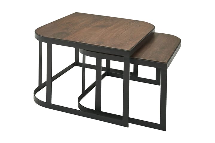 SENECA Satsbord 60 cm Teak/Svart - Möbler - Vardagsrum - Soffbord & vardagsrumsbord - Satsbord