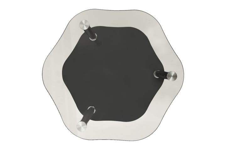 Sidobord med 2 hyllor transparent/svart 38x38x50 cm härdat g - Vit - Möbler - Vardagsrum - Soffbord & vardagsrumsbord - Sidobord & lampbord