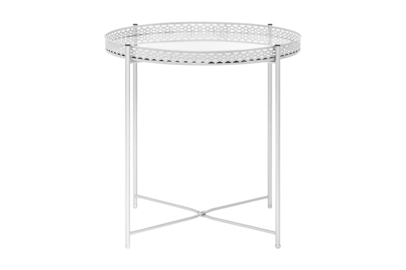 Sidobord silver 40x40x41 cm glas - Silver - Möbler - Vardagsrum - Soffbord & vardagsrumsbord - Brickbord