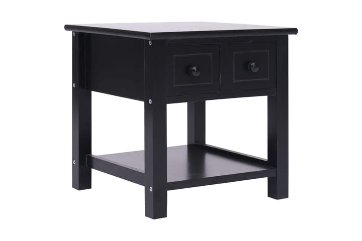 Sidobord svart 40x40x40 cm paulownia - Svart - Möbler - Vardagsrum - Soffbord & vardagsrumsbord - Sidobord & lampbord