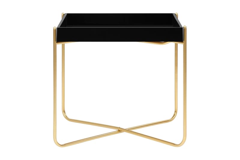 Sidobord svart och guld 38x38x38,5 cm MDF - Svart - Möbler - Vardagsrum - Soffbord & vardagsrumsbord - Brickbord