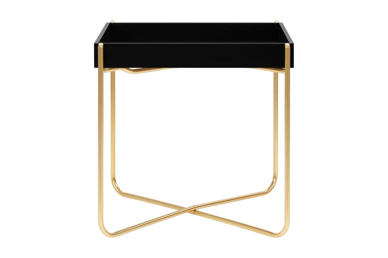 Sidobord svart och guld 38x38x38,5 cm MDF - Svart - Möbler - Vardagsrum - Soffbord & vardagsrumsbord - Sidobord & lampbord