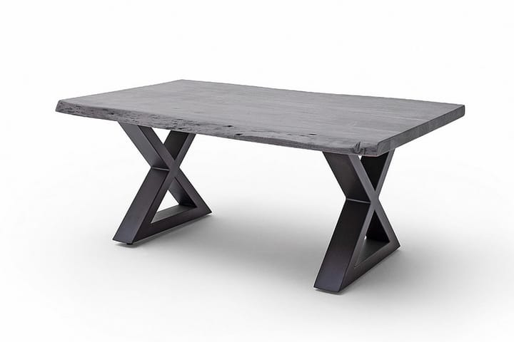 ABARCA Soffbord 110 cm Ben X-form Akacia/Grå/Antracit - Möbler - Vardagsrum - Soffbord & vardagsrumsbord - Soffbord