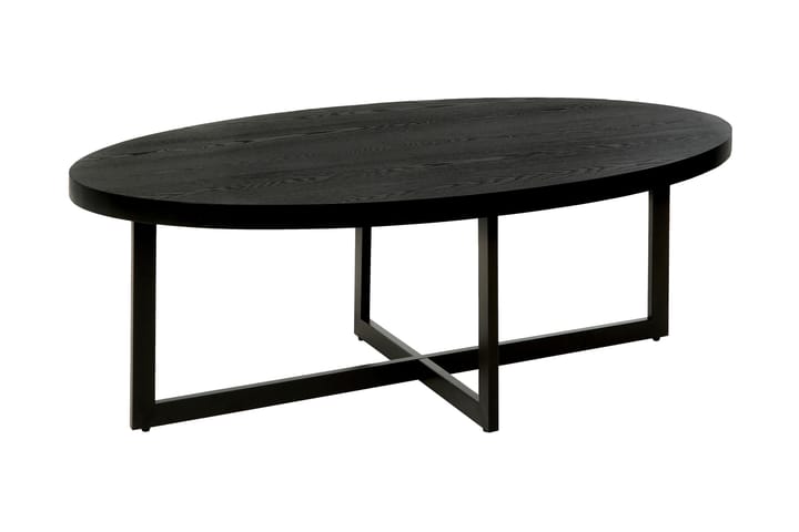 ALMODIS Soffbord 130 cm Ovalt Svart - Möbler - Vardagsrum - Soffbord & vardagsrumsbord - Soffbord