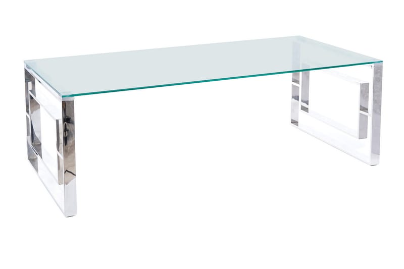 BOGOLE Soffbord 120 cm Transparent Glas/Silver - Möbler - Vardagsrum - Soffbord & vardagsrumsbord - Soffbord