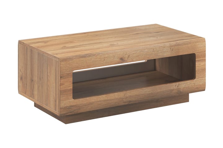 BRANDEH Soffbord 110 cm med Förvaring Hylla Trä/Natur - Trä - Möbler - Vardagsrum - Soffbord & vardagsrumsbord - Soffbord