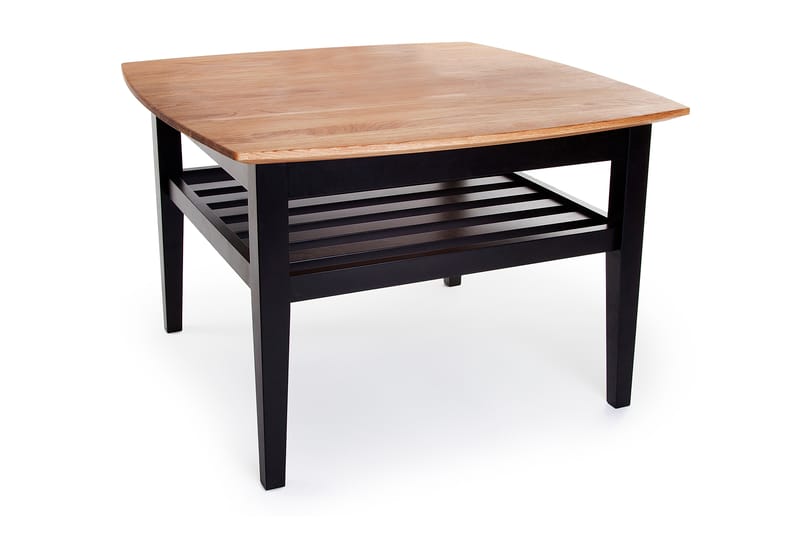 CARDIFF Soffbord 80 cm med Förvaring Hylla Ek/Svart - Möbler - Vardagsrum - Soffbord & vardagsrumsbord - Soffbord