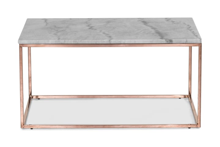 CARRIE Soffbord 90 cm Marmor/Grå/Koppar - Möbler - Vardagsrum - Soffbord & vardagsrumsbord - Soffbord
