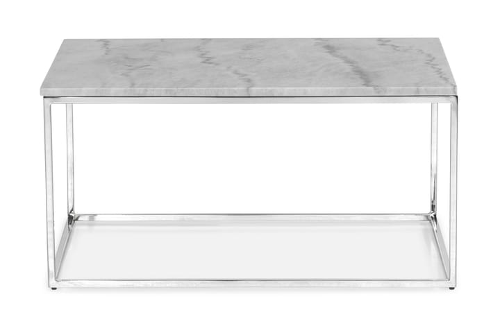CARRIE Soffbord 90 cm Marmor/Grå/Krom - Möbler - Vardagsrum - Soffbord & vardagsrumsbord - Marmorbord