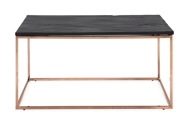 CARRIE Soffbord 90 cm Skiffer Svart/Koppar - Svart/Koppar - Möbler - Vardagsrum - Soffbord & vardagsrumsbord - Soffbord