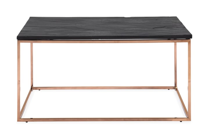 CARRIE Soffbord 90 cm Skiffer Svart/Koppar - Svart/Koppar - Möbler - Vardagsrum - Soffbord & vardagsrumsbord - Soffbord