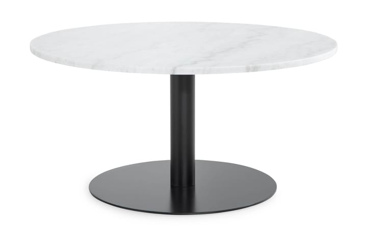 GENEVA Soffbord 90 cm Runt Marmor/Vit/Svart - Möbler - Vardagsrum - Soffbord & vardagsrumsbord - Soffbord