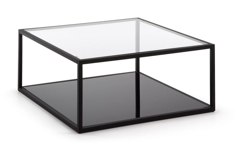 GRANBY Soffbord 80 Glas/Svart - Utemöbler - Utestolar & fåtöljer - Cafestolar