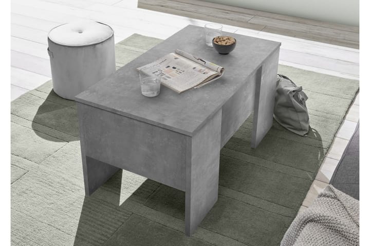 HELPRINGHAM Soffbord 92 cm med Förvaring Lådor Betonggrå - Möbler - Vardagsrum - Soffbord & vardagsrumsbord - Soffbord