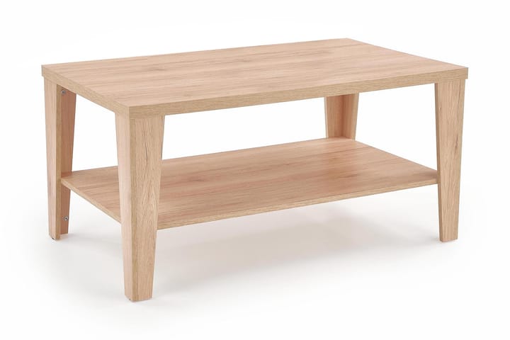 HEREDIA Soffbord 110 cm med Förvaring Hylla Sonoma Ekfärg - Möbler - Vardagsrum - Soffbord & vardagsrumsbord - Soffbord