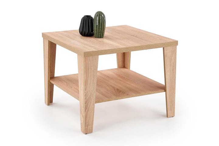 HEREDIA Soffbord 70 cm med Förvaring Hylla Sonoma Ekfärg - Möbler - Vardagsrum - Soffbord & vardagsrumsbord - Soffbord