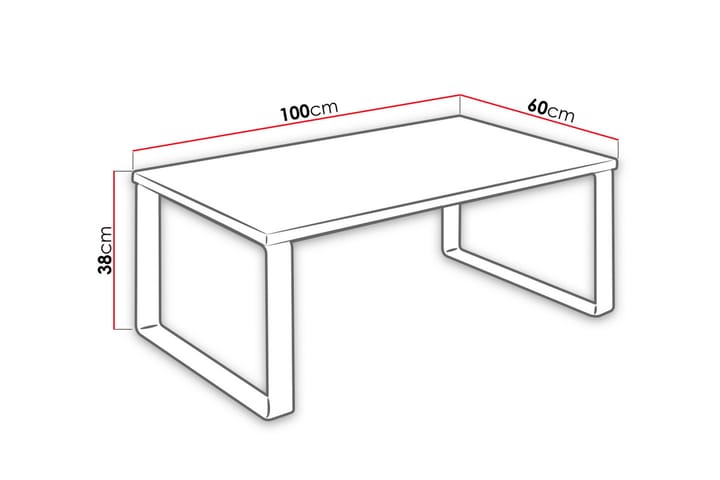 HUYTON Soffbord 100 cm Ekfärg/Svart - Ek - Möbler - Vardagsrum - Soffbord & vardagsrumsbord - Soffbord