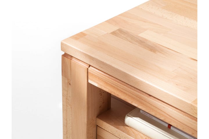 JASPER Soffbord 115 cm med Förvaring Hyllor + Lådor Ekfärg - Möbler - Vardagsrum - Soffbord & vardagsrumsbord - Soffbord