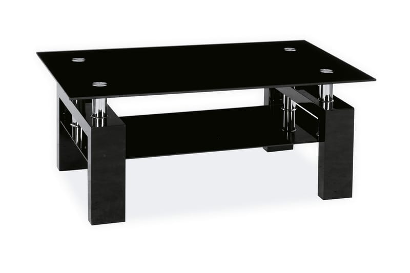 KOBRIN Soffbord 110 cm Glas/Svart - Möbler - Vardagsrum - Soffbord & vardagsrumsbord - Soffbord