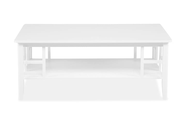 LONDON Soffbord 130 cm med Förvaring Hylla Vit - Möbler - Vardagsrum - Soffbord & vardagsrumsbord - Soffbord
