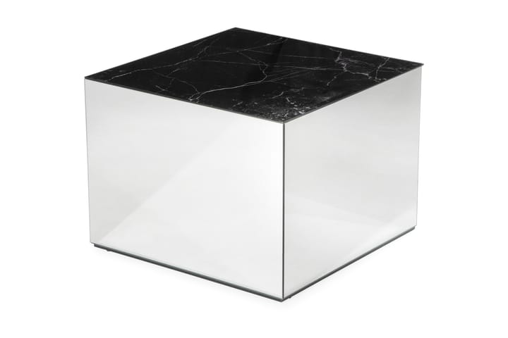 MESON Soffbord 60 cm Marmormönster Spegel/Glas/Svart - Möbler - Vardagsrum - Soffbord & vardagsrumsbord - Soffbord