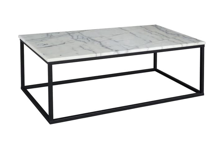 OSYTH Soffbord 110 cm Marmor/Vit/Svart - Marmor Grå - Möbler - Vardagsrum - Soffbord & vardagsrumsbord - Soffbord