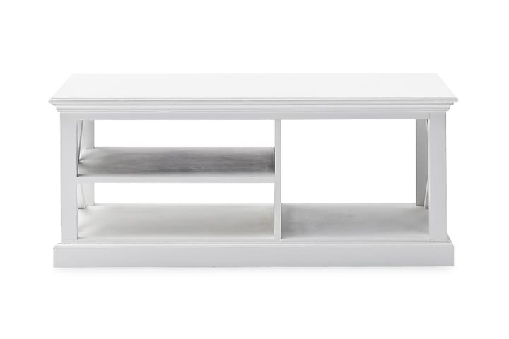 PLATI Soffbord 120 cm med Förvaring Hyllor Mahogny/Vit - Möbler - Vardagsrum - Soffbord & vardagsrumsbord - Soffbord