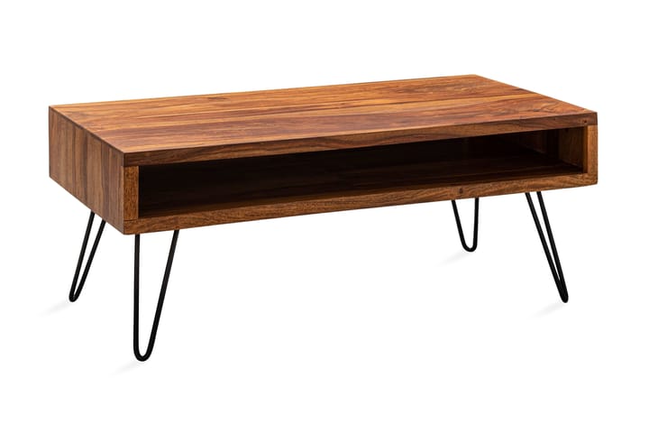 POTRZEBA Soffbord 100 cm Massivt Trä/Svart - Möbler - Vardagsrum - Soffbord & vardagsrumsbord - Soffbord