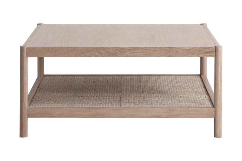 RITZEN Soffbord 90 cm med Förvaring Hylla Ek/Rotting/Vit - Möbler - Vardagsrum - Soffbord & vardagsrumsbord - Soffbord