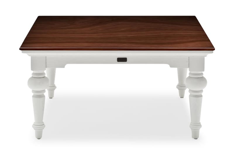 RODRIGO Soffbord 100 cm med Förvaring Låda Mahogny/Brun/Vit - Möbler - Vardagsrum - Soffbord & vardagsrumsbord - Soffbord