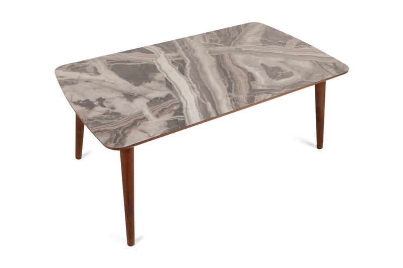 SEBINA Soffbord 100 cm Stenmönster Grå - Möbler - Vardagsrum - Soffbord & vardagsrumsbord - Soffbord