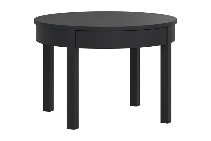 SIMPLE Soffbord 80 cm Runt med Förvaring Lådor Högt Svart - Möbler - Vardagsrum - Soffbord & vardagsrumsbord - Soffbord