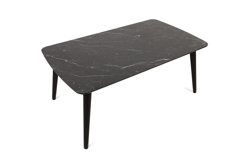 SKRUKE Soffbord 100 cm Marmormönster Svart - Möbler - Vardagsrum - Soffbord & vardagsrumsbord - Soffbord
