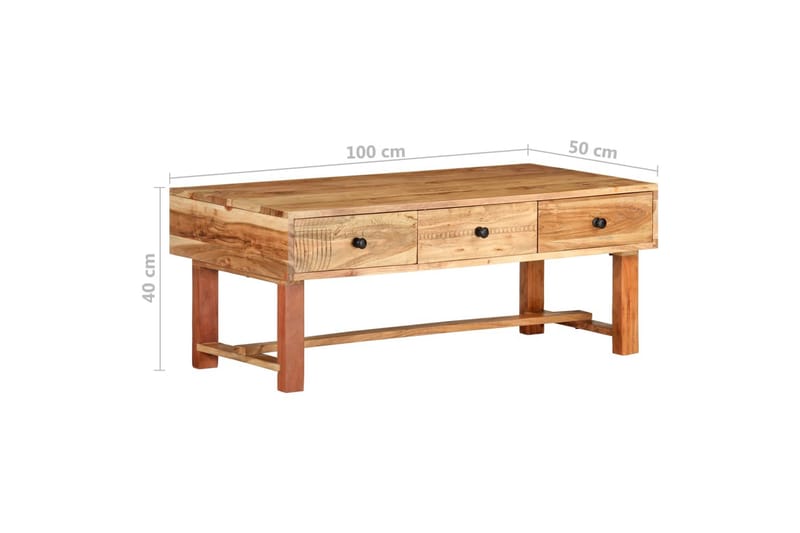 Soffbord 100x50x40 cm massivt akaciaträ - Möbler - Vardagsrum - Soffbord & vardagsrumsbord - Soffbord