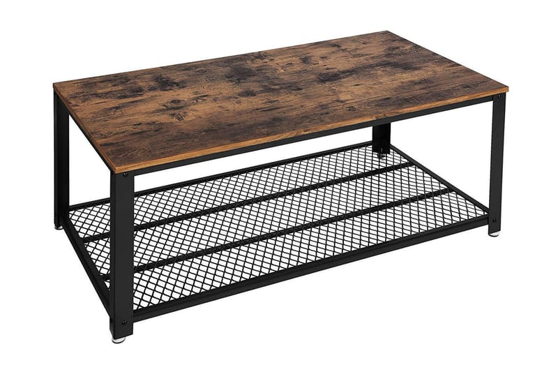 Soffbord 106 cm med Förvaring Hylla + Låda Rustik/Brun - Vasagle - Möbler - Vardagsrum - Soffbord & vardagsrumsbord - Soffbord