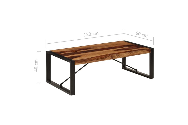 Soffbord 120x60x40 cm massivt sheshamträ - Brun - Möbler - Vardagsrum - Soffbord & vardagsrumsbord - Soffbord