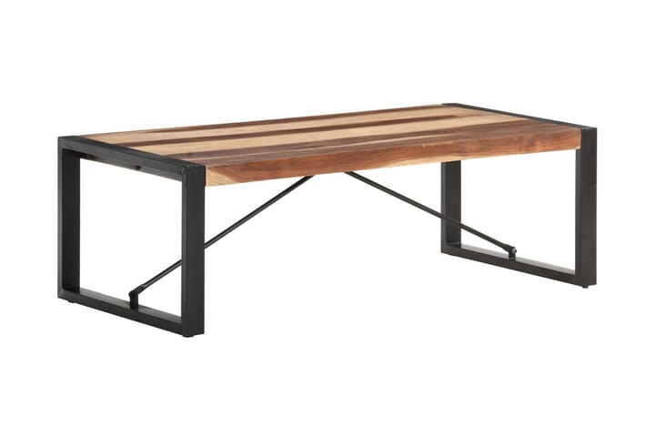 Soffbord 120x60x40 cm massivt trä med sheshamfinish - Brun - Möbler - Vardagsrum - Soffbord & vardagsrumsbord - Soffbord