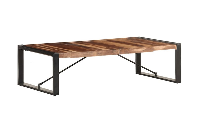 Soffbord 140x70x40 cm massivt trä med sheshamfinish - Valnötsbrun - Möbler - Vardagsrum - Soffbord & vardagsrumsbord - Soffbord
