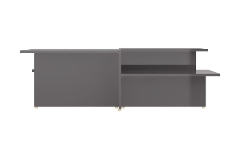 Soffbord 2 st grå högglans 111,5x50x33 cm spånskiva