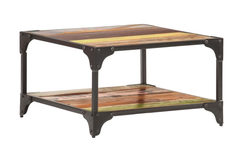 Soffbord 60x60x35 cm massivt återvunnet trä - Flerfärgad - Möbler - Vardagsrum - Soffbord & vardagsrumsbord - Soffbord