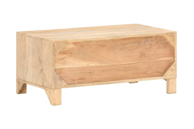 Soffbord 90x50x40 cm massivt mangoträ och naturlig rotting - Brun - Möbler - Vardagsrum - Soffbord & vardagsrumsbord - Soffbord