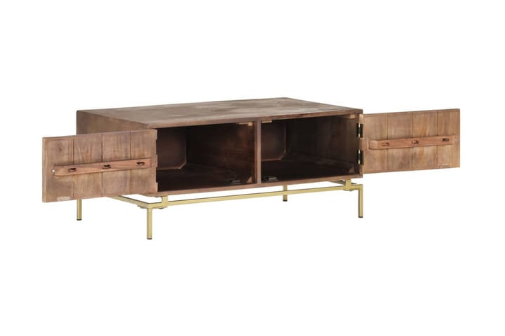 Soffbord 90x50x40 cm massivt mangoträ - Valnötsbrun - Möbler - Vardagsrum - Soffbord & vardagsrumsbord - Soffbord