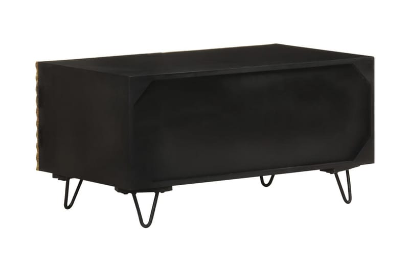 Soffbord 90x50x45 cm massivt mangoträ - Svart - Möbler - Vardagsrum - Soffbord & vardagsrumsbord - Soffbord