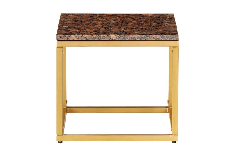 Soffbord brun 40x40x35 cm äkta sten med marmorstruktur - Brun - Möbler - Vardagsrum - Soffbord & vardagsrumsbord - Soffbord