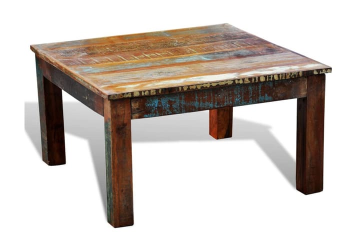 Soffbord fyrkantigt återvunnet trä - Brun - Möbler - Vardagsrum - Soffbord & vardagsrumsbord - Soffbord